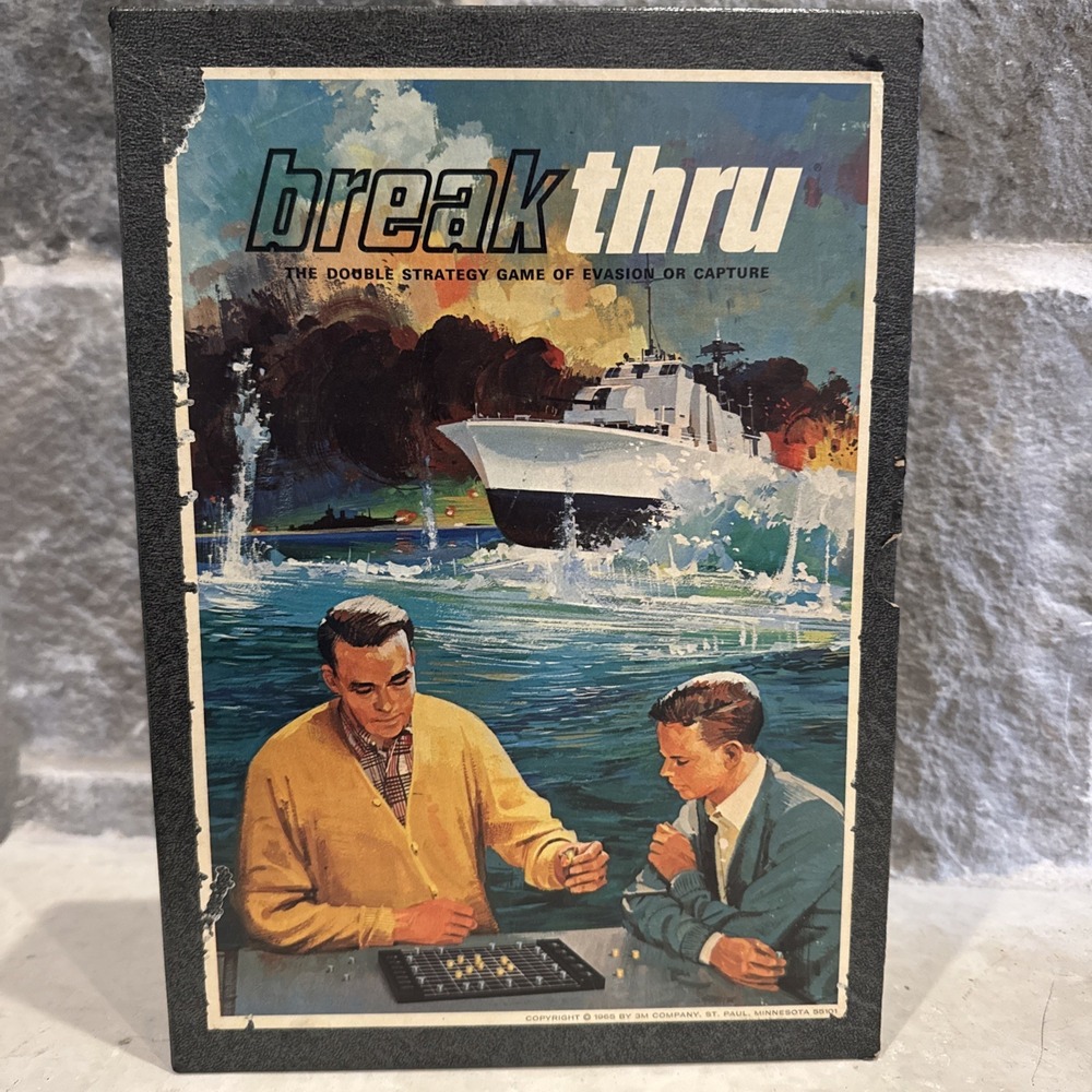Vintage 1965‎ 3M Bookshelf Games Break Thru Board Game Complete